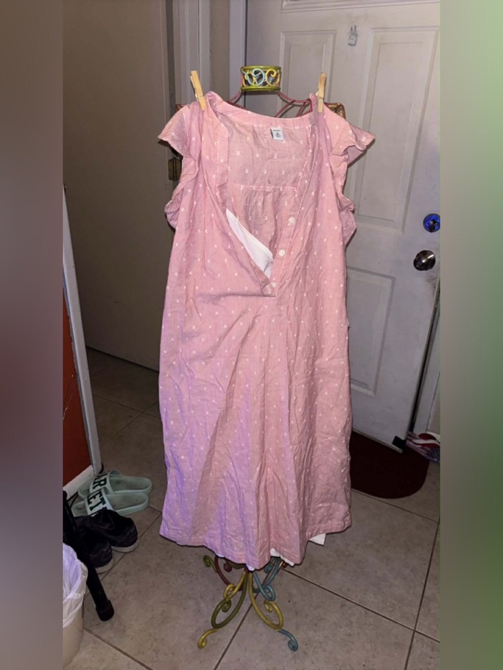 Old Navy Pink Striped Sleeveless Dress